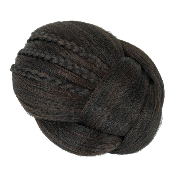 Women's Braided Chignon Donut Hair Cover Scrunchies Wig Clips for Updo - Picture 2 of 6